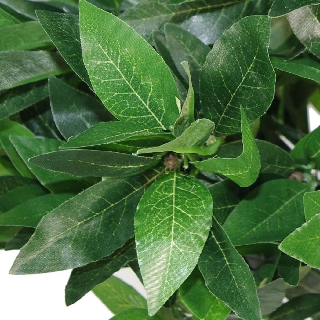 Leaf 120cm 4ft Artificial Topiary Bay Laurel Ball Tree with Plain Trunk