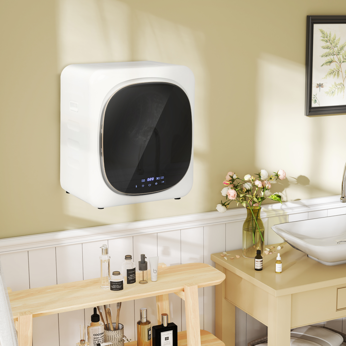 HOMCOM 4kg 800W Vented Tumble Dryer with Deodorize & Smart Mode