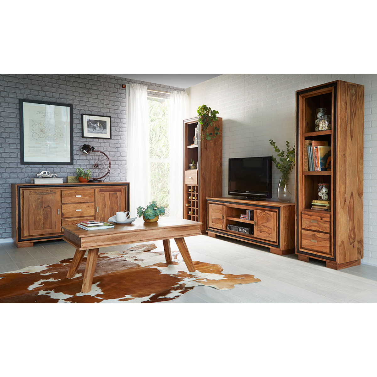 Jodhpur Sheesham Wine Bookcase
