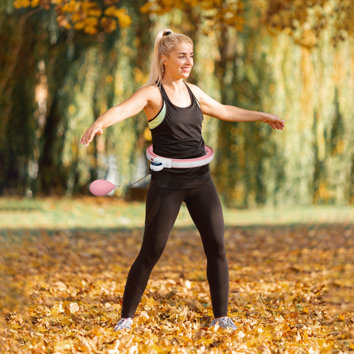 SPORTNOW Adjustable Waist Massager with Digital Counter