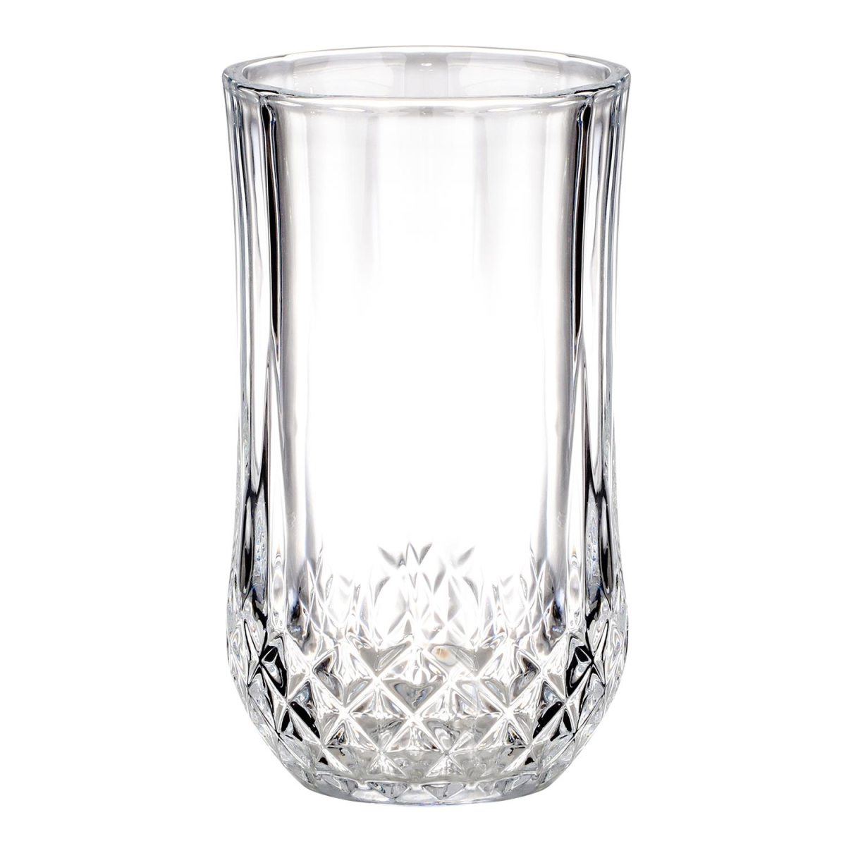 Vinsani 350ml Crystal-Cut Tall Glasses 6 Pack, Dishwasher Safe, BPA Free, Toughened Soda-Lime Glass