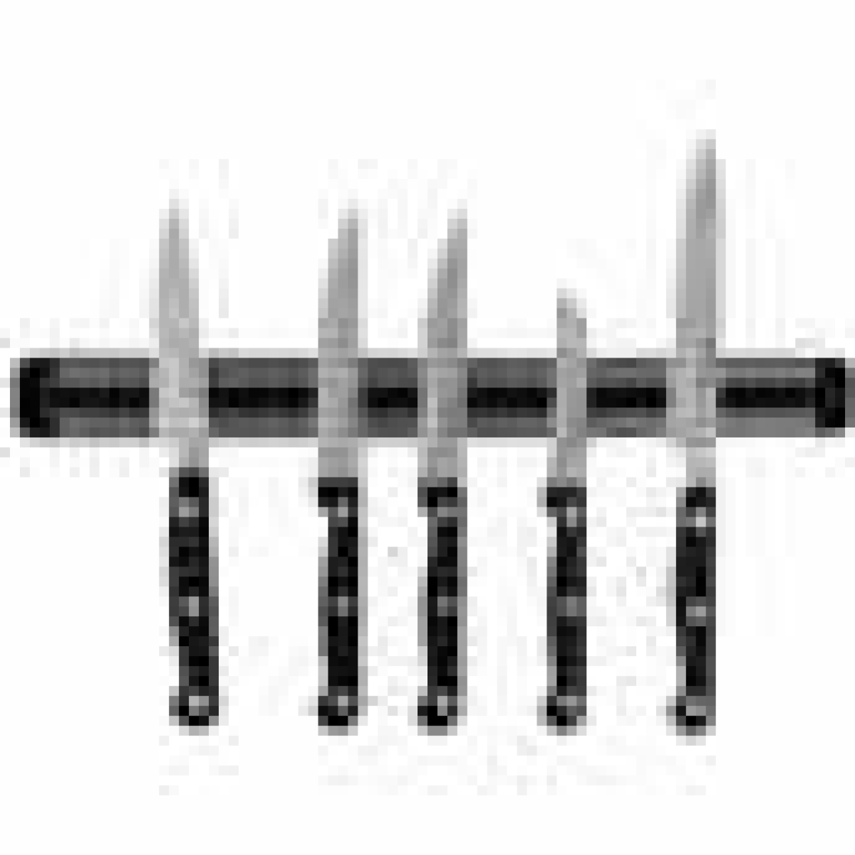 2 x 33 cm Black Wall-Mounted Magnetic Knife Holder Rack