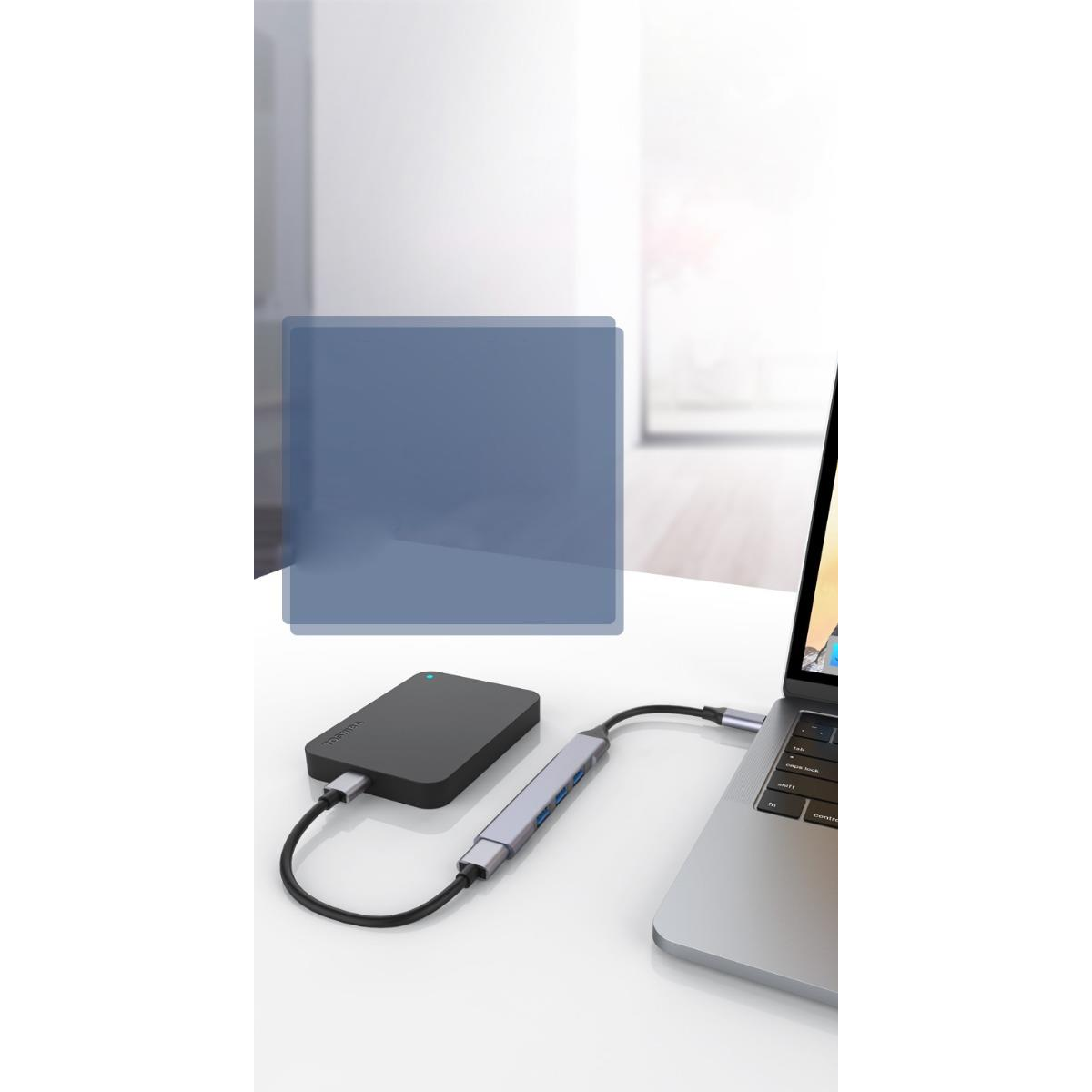 WYE USB-C 4-Port USB Hub 3.0, 5Gbps, Aluminium Alloy