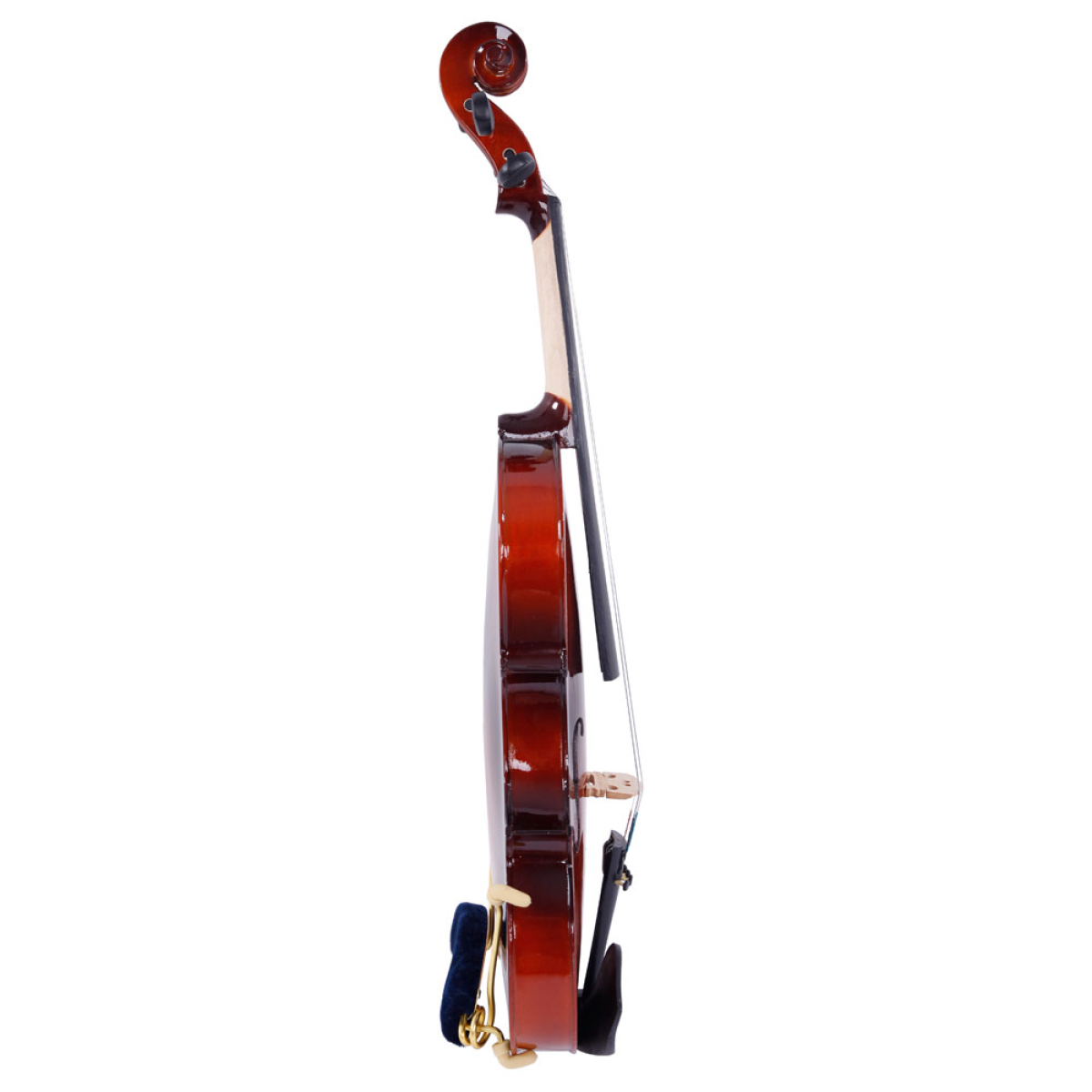 【】GV100 4/4 Acoustic Violin Case Bow Rosin Strings Shoulder Rest Natural