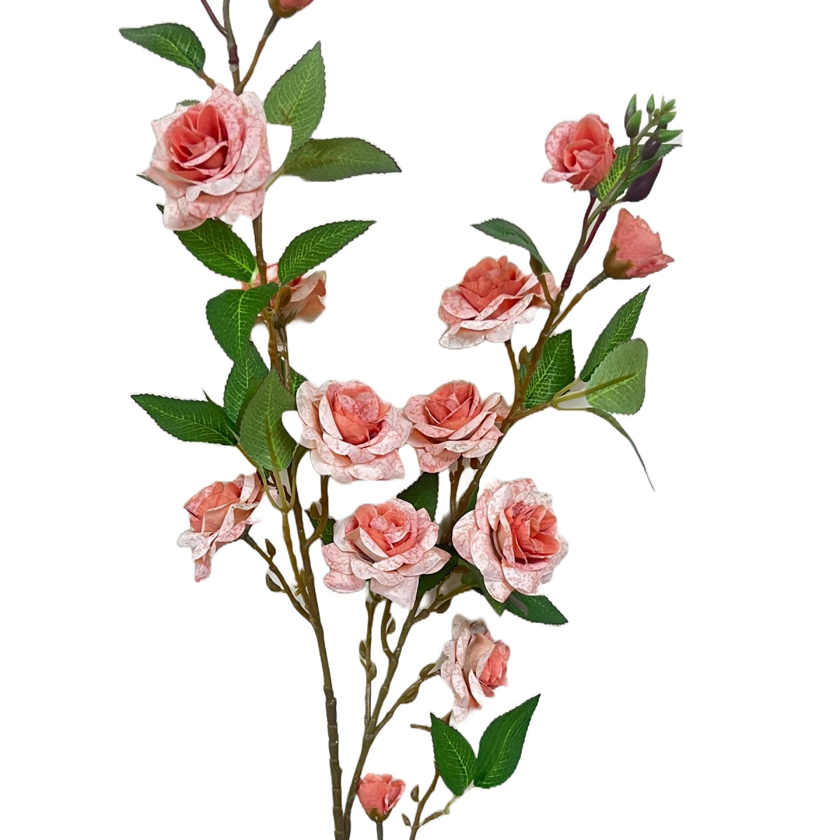 Leaf 90cm Artificial Pink Rose Stem