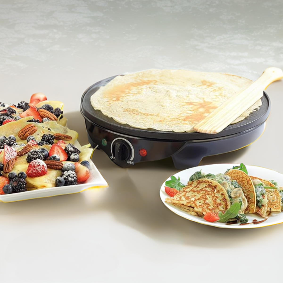 Progress 12in Non-Stick Crepe Maker with Adjustable Temperature