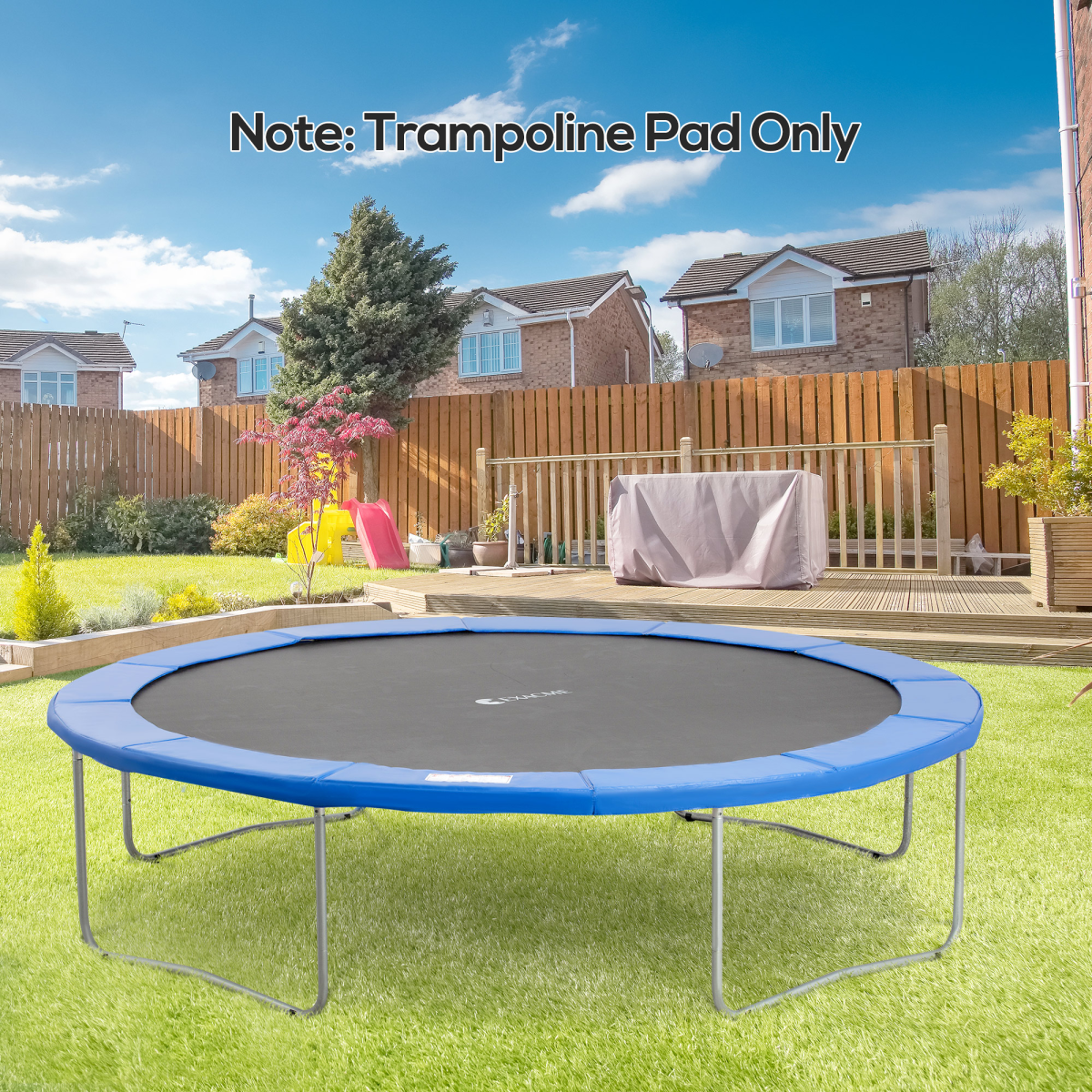 12ft Trampoline Safety Pad Replacement Blue, 366cm Round Pad, 30cm Wide