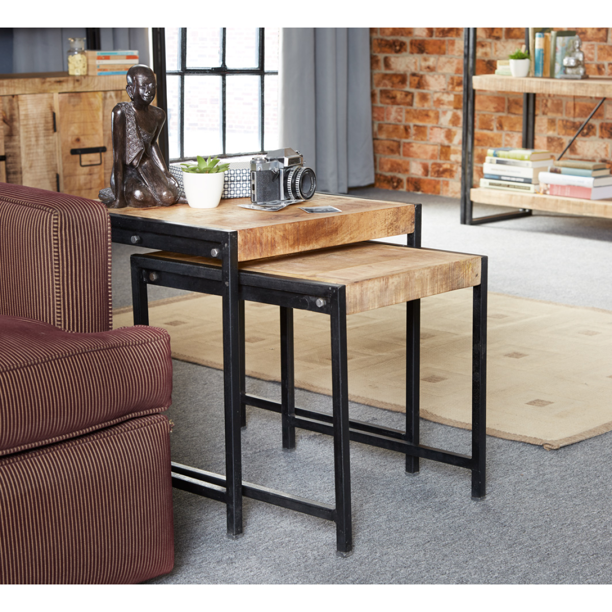 Cosmo Industrial Nest Of 2 Tables