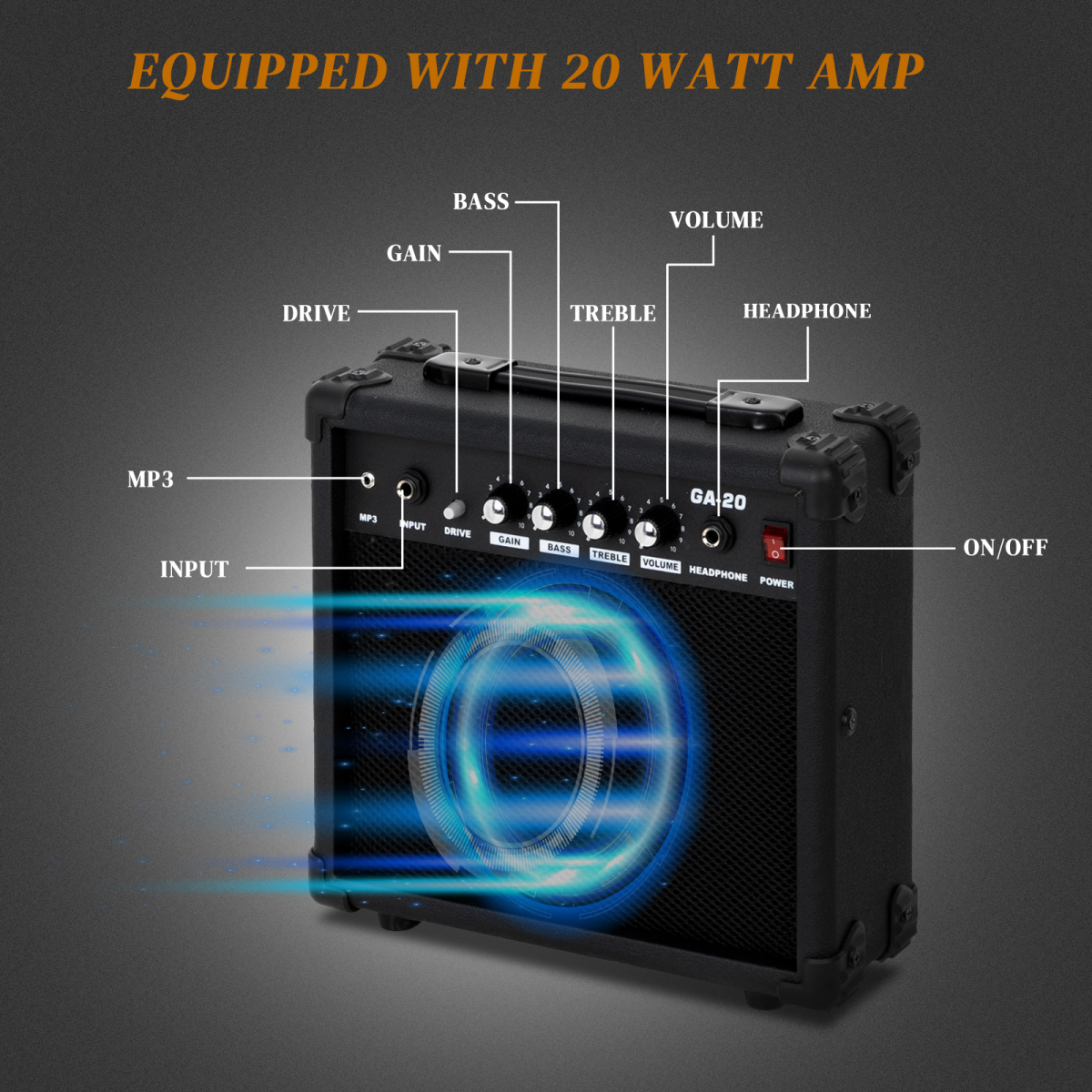 170 Model With 20W Electric Guitar Pickup Hsh Pickup Guitar Stereo Bag Harness Picks Rocker Connector Wrench Tool White