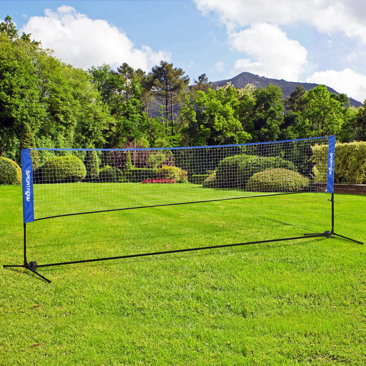 SPORTNOW Adjustable 4m Multi-Sport Net for Badminton, Tennis, Volleyball