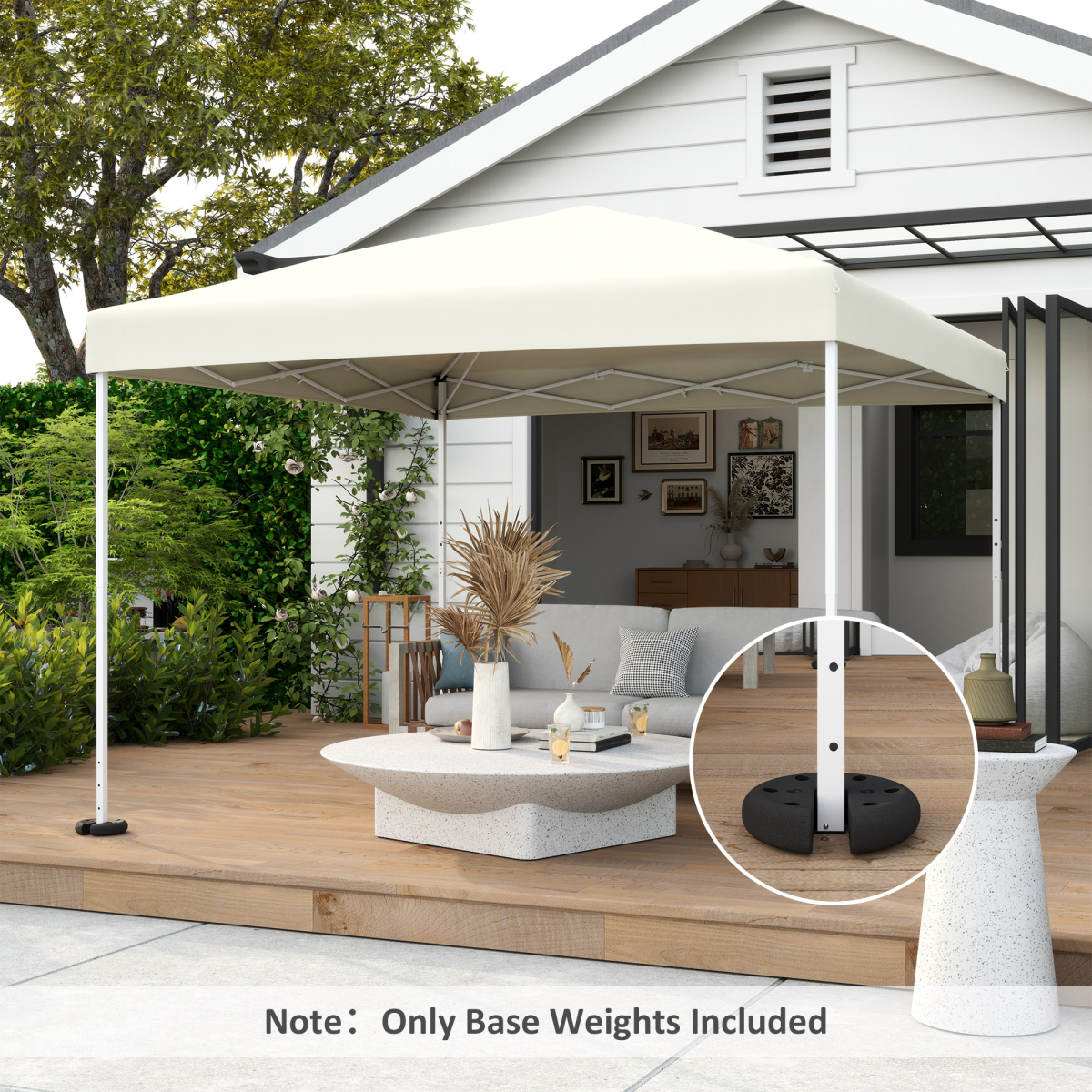 Outsunny 4-Piece Tent Base Weight Set for 20 x 20mm to 30 x 30mm Square Tubes