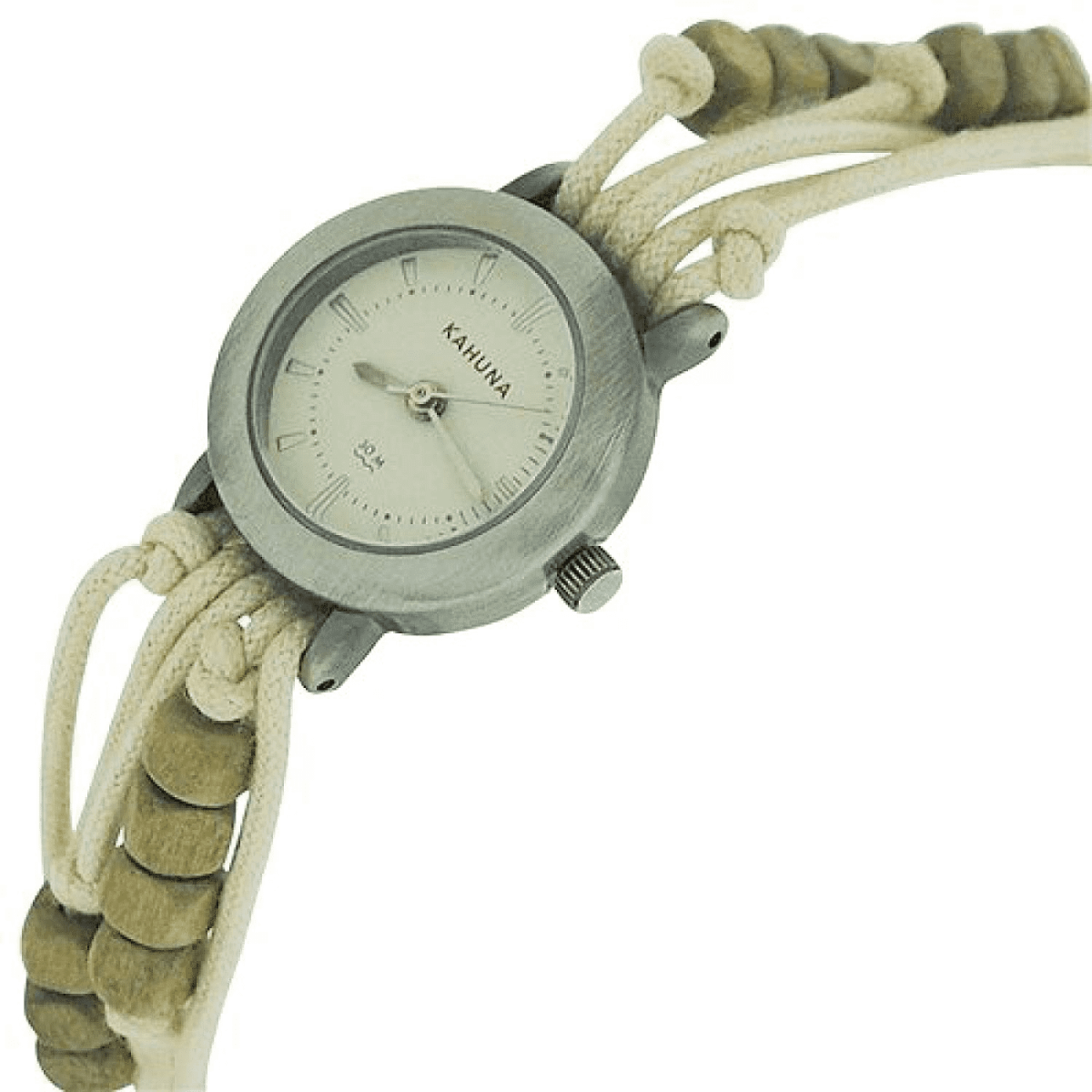 Kahuna Ladies White dial with Fabric Strap Friendship Watch AKLF-0005L - CLEARANCE NEEDS RE-BATTERY