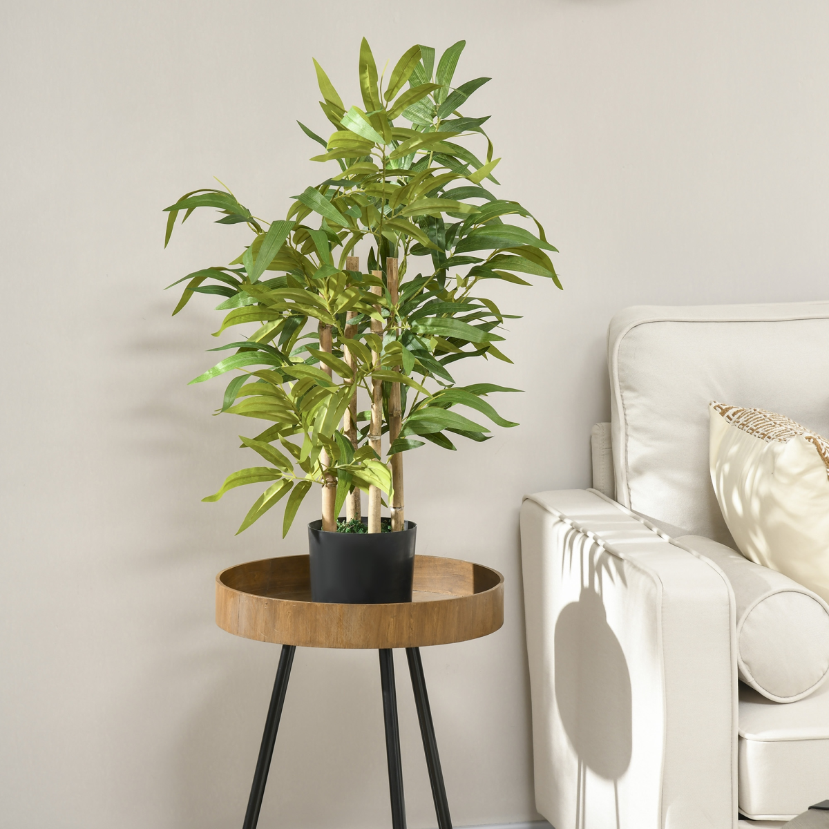 HOMCOM Artificial Bamboo Plant in Pot, 60cm, Indoor/Outdoor