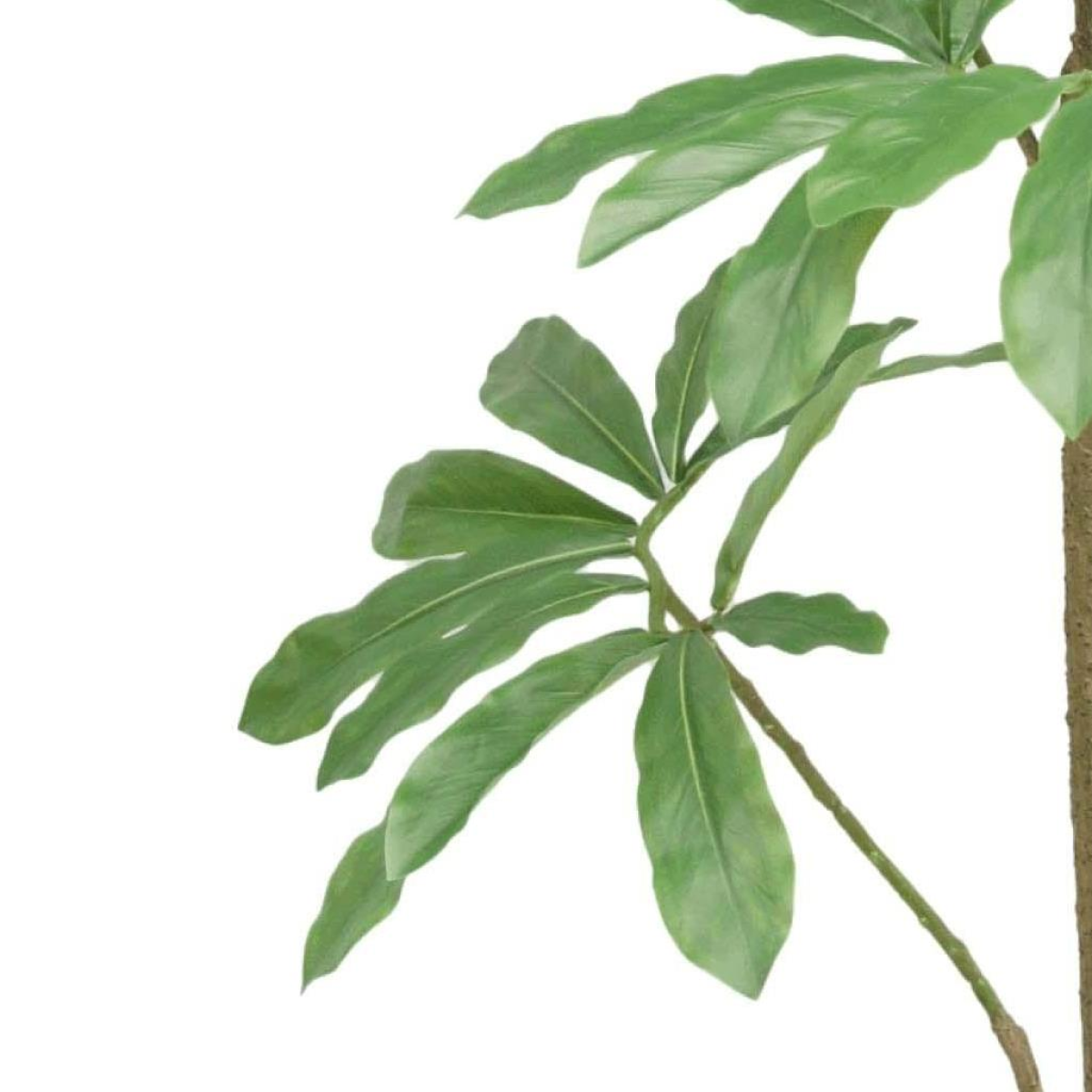 120cm Realistic Artificial Dwarf Umbrella Tree in Black Plastic Pot