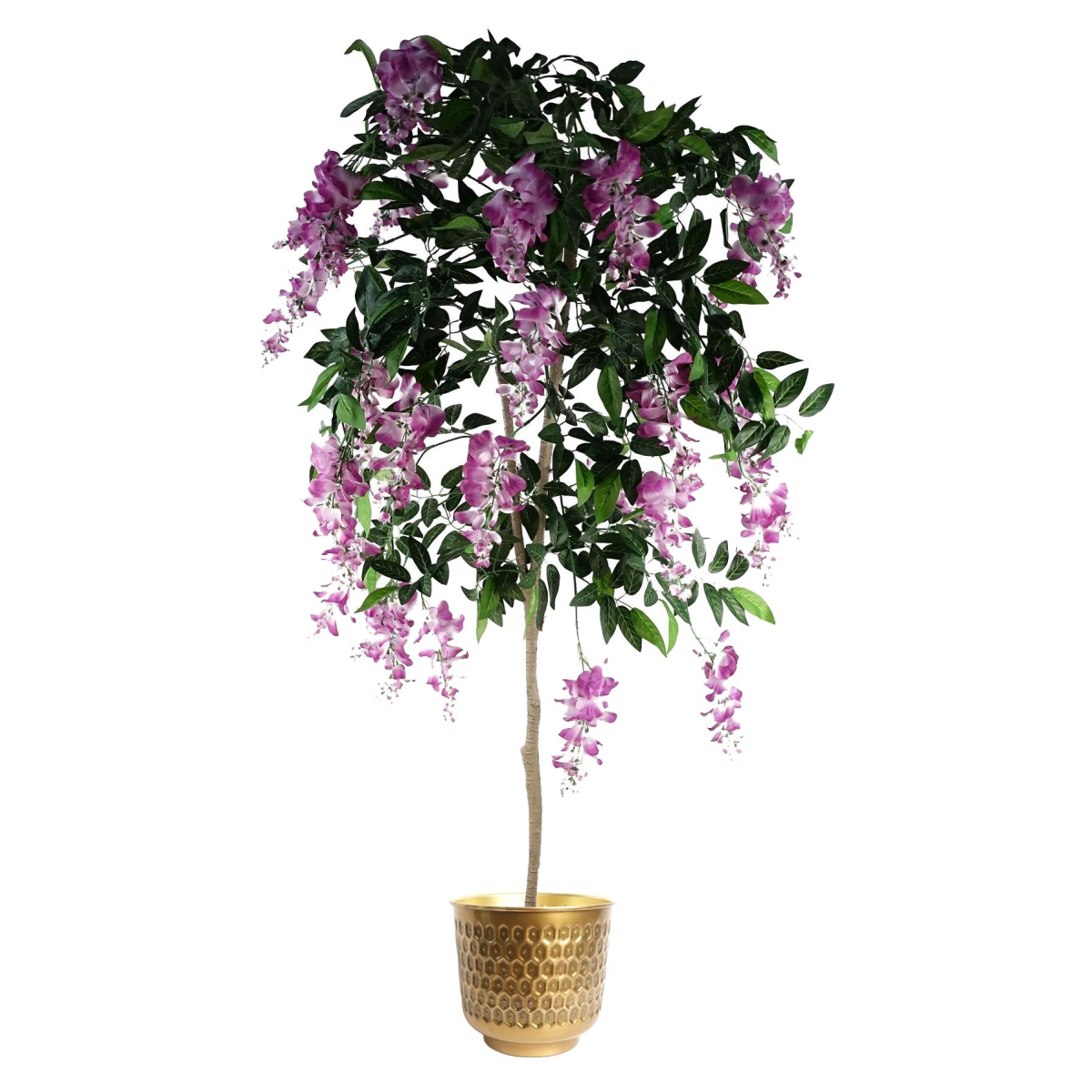 Leaf Gold Honeycomb Metal Planter 22cm Wide x 20cm High