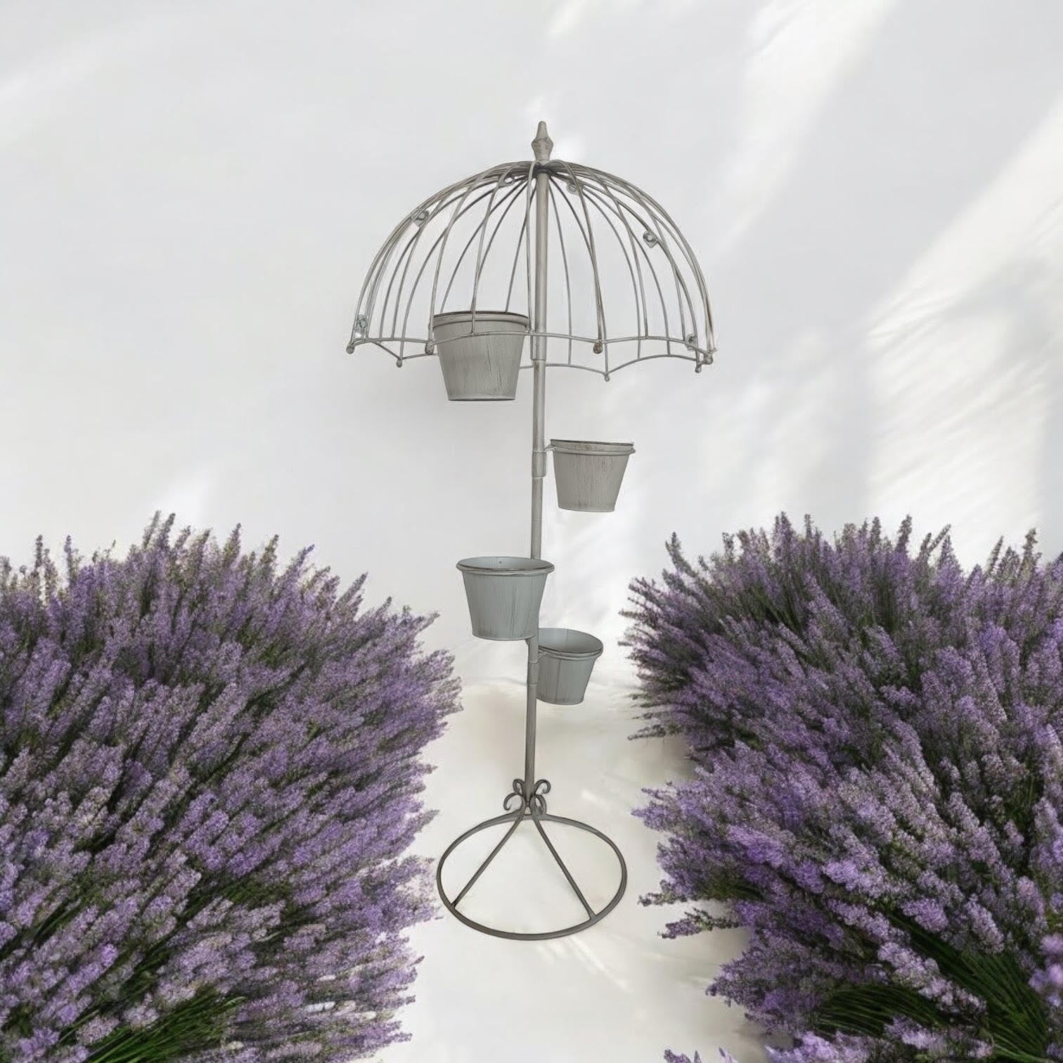 MSL 130cm Cream Metal Garden Planter