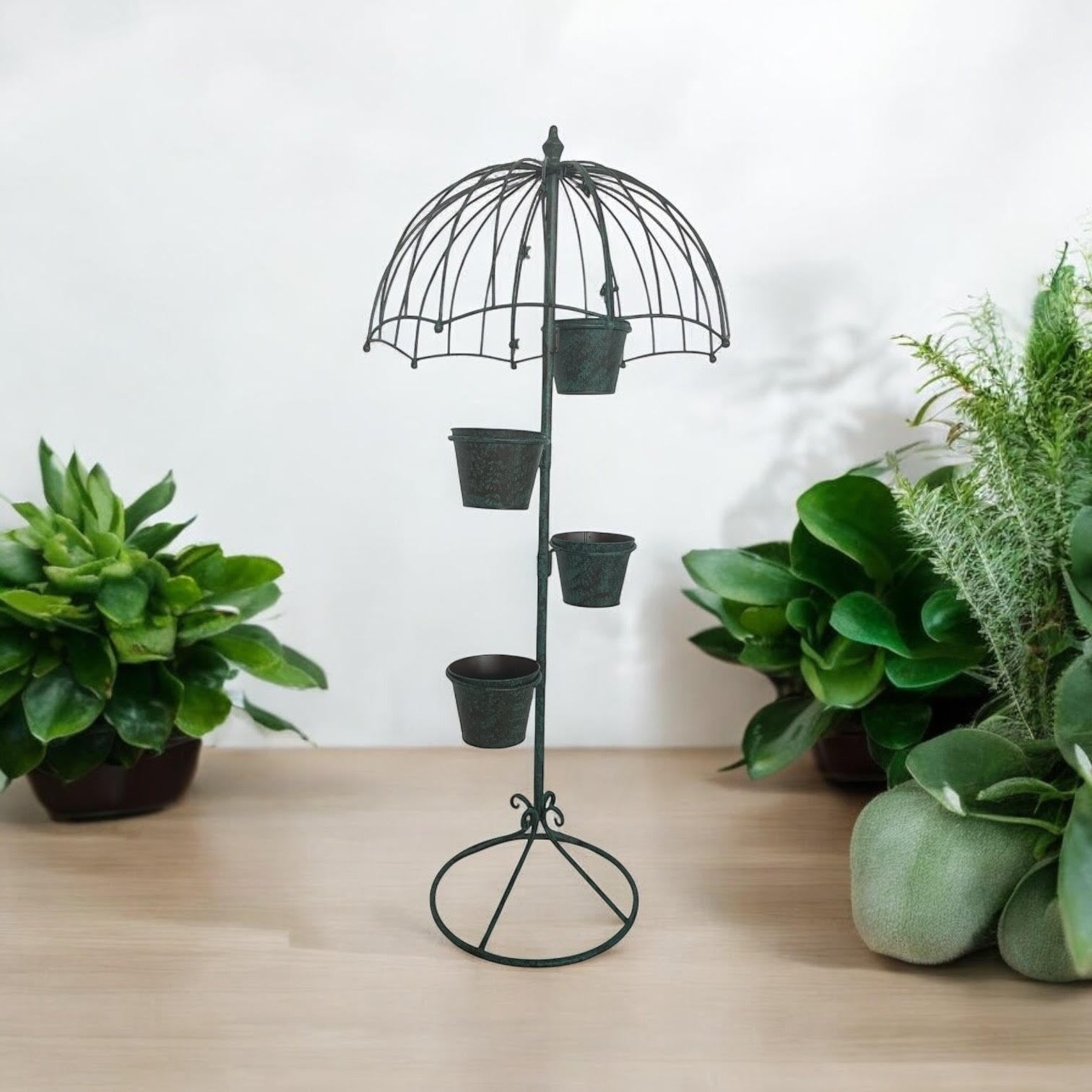 MSL 130cm Green Metal Garden Planter