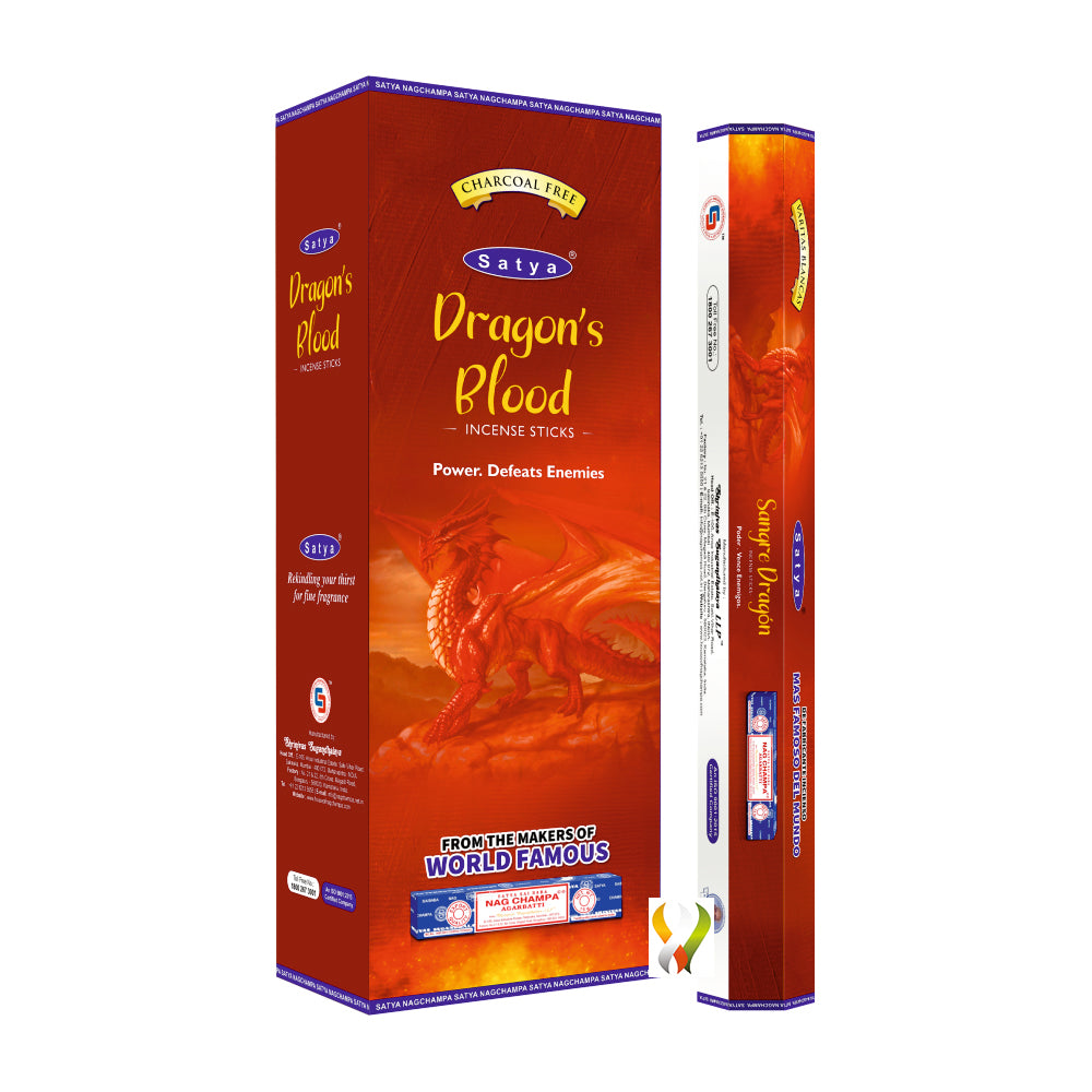 Satya Mumbai Dragon's Blood Hexa Incense Sticks, 120 Sticks