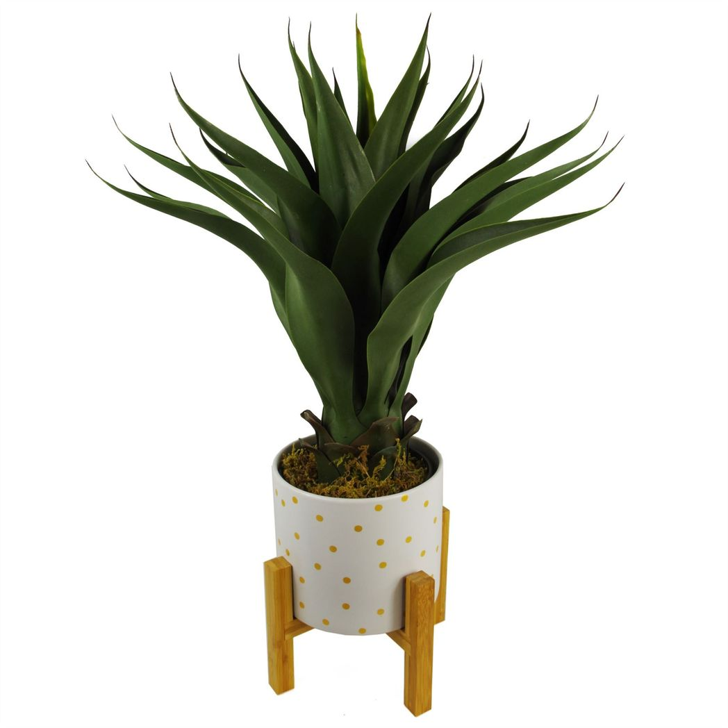 Leaf 55cm Artificial Yucca Plant in Plastic Pot