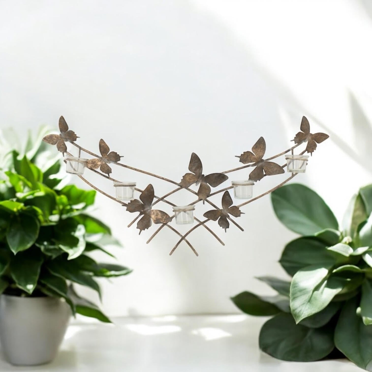 MSL 79cm Hand Finished Metal Candle Holder