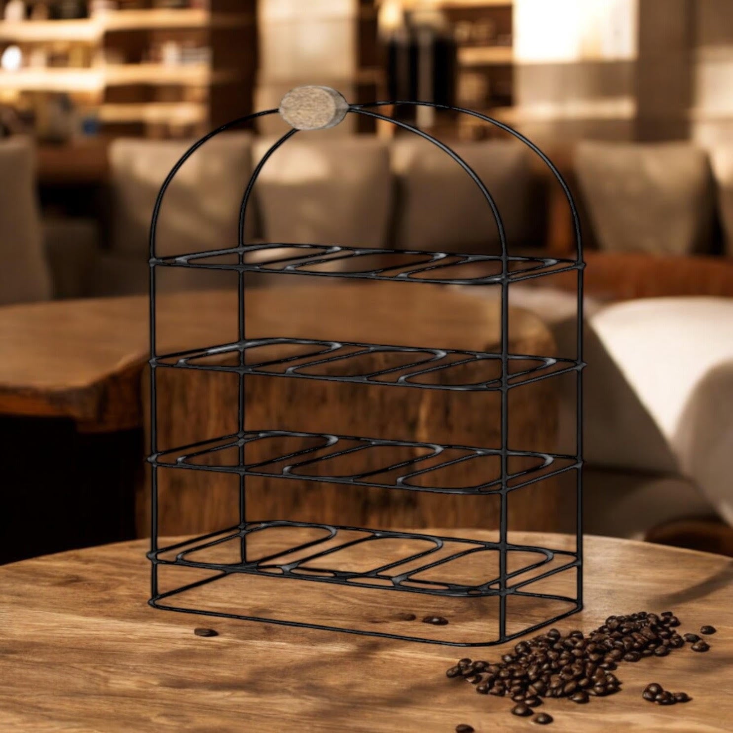 MSL 25 Inch Hand Cast Iron Effect 12 Bottle Wine Rack with Ornate Side Detail