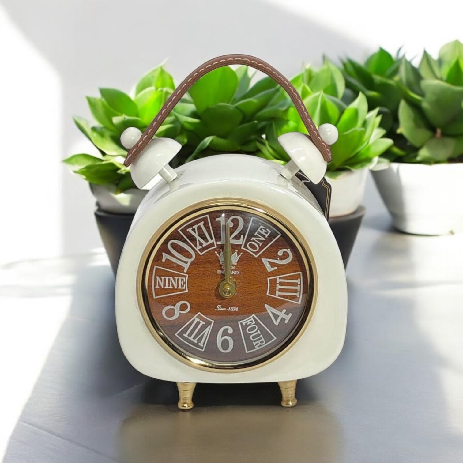 MSL Hand Finished Table Clock, 1 AA Battery Required