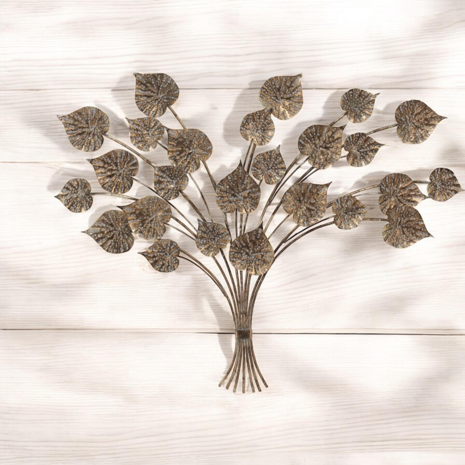 MSL 131cm Metal Wall Decor Leaves Elegant Design Easy to Hang