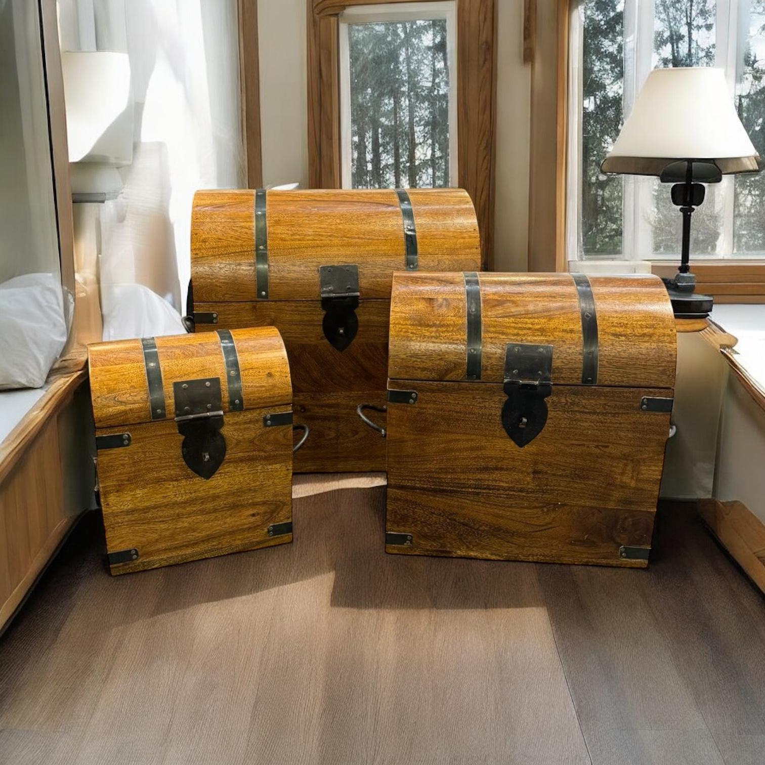 MSL Set of 3 Wooden Chests