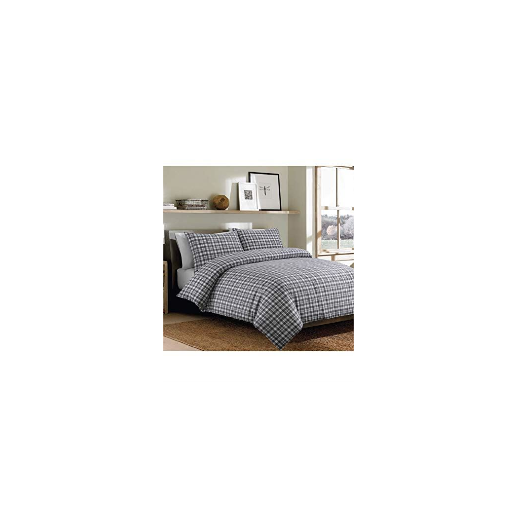 Sleepdown Bonton Flannel Plaid Brushed Cotton Double Duvet Cover Set with 2 Pillowcases