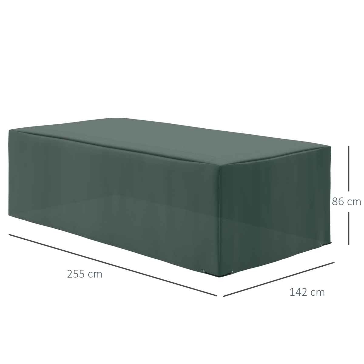 Outsunny 255x142cm Rectangular Sofa Set Cover, Water & UV Resistant
