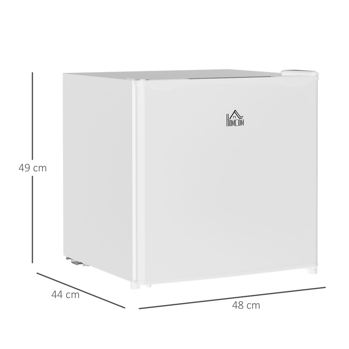 HOMCOM 46L Countertop Mini Fridge with Chiller Box, Cream
