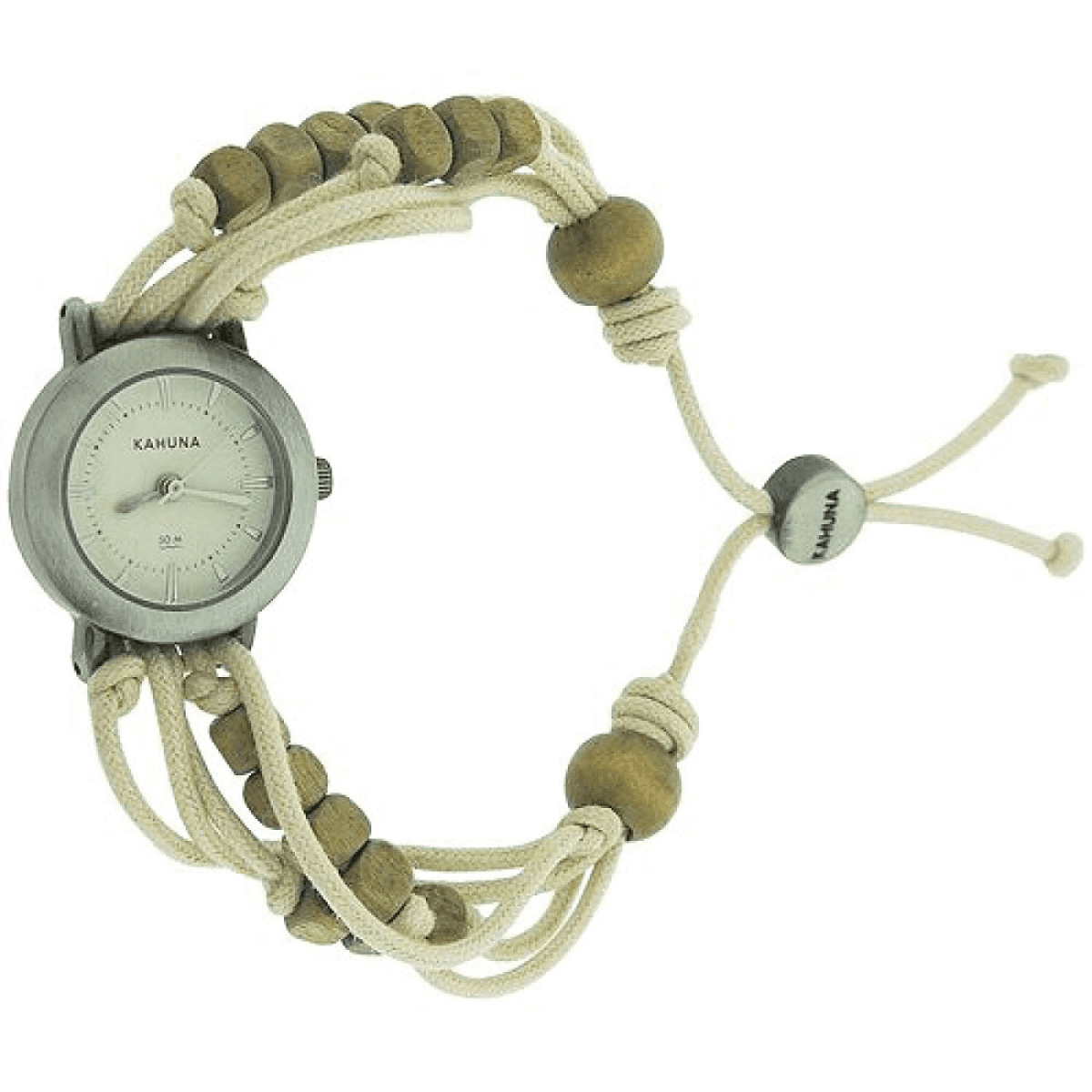 Kahuna Ladies White dial with Fabric Strap Friendship Watch AKLF-0005L - CLEARANCE NEEDS RE-BATTERY