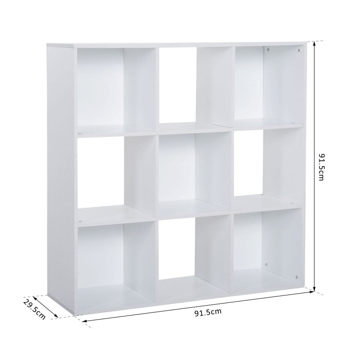 White 9-Cube Storage Cabinet Bookcase for Home Office