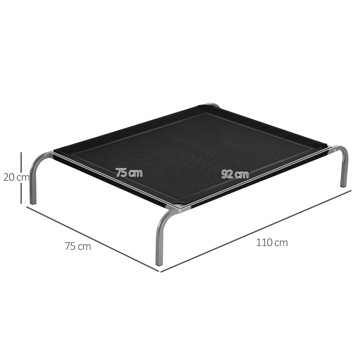 Elevated Cooling Dog Bed for Large Dogs with Non-Slip Pads and Breathable Mesh