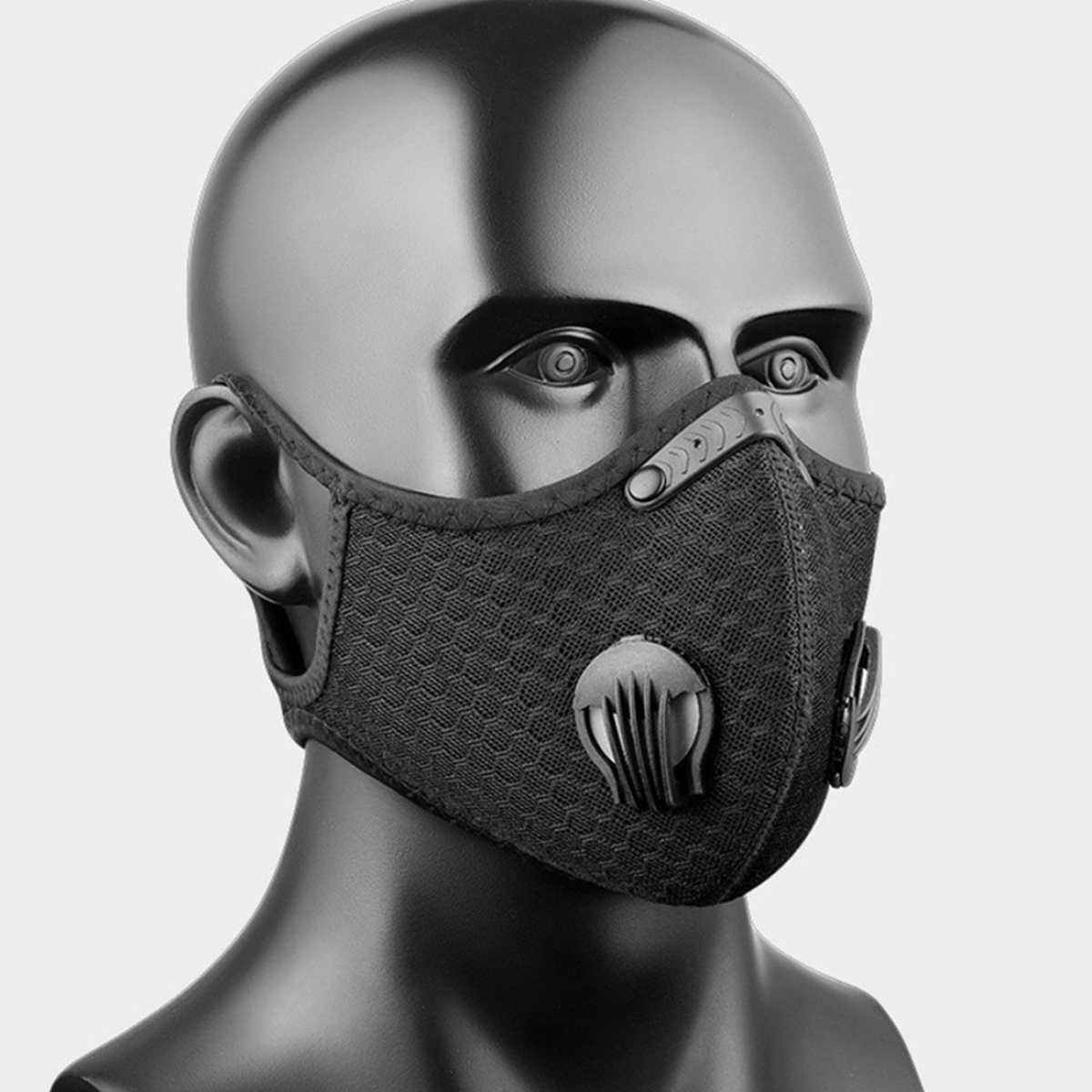 (2Pack)Reusable Half Face Cover Mask w/ Filter Cycling Outdoor Sport Face Mask