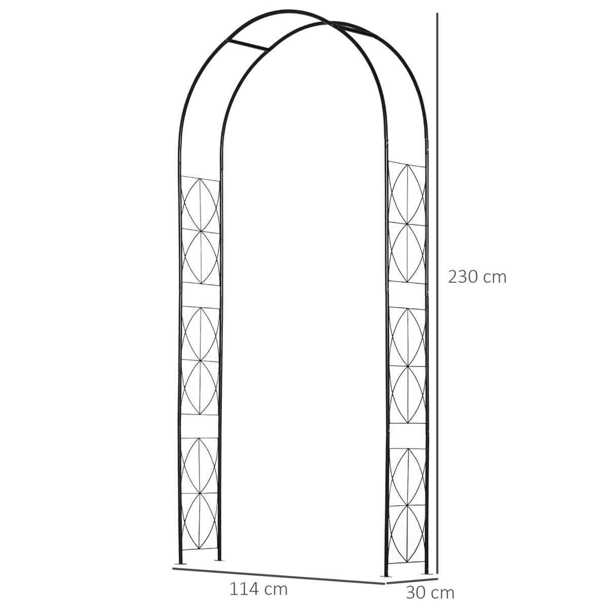 Metal Garden Arch Trellis for Climbing Roses and Plants