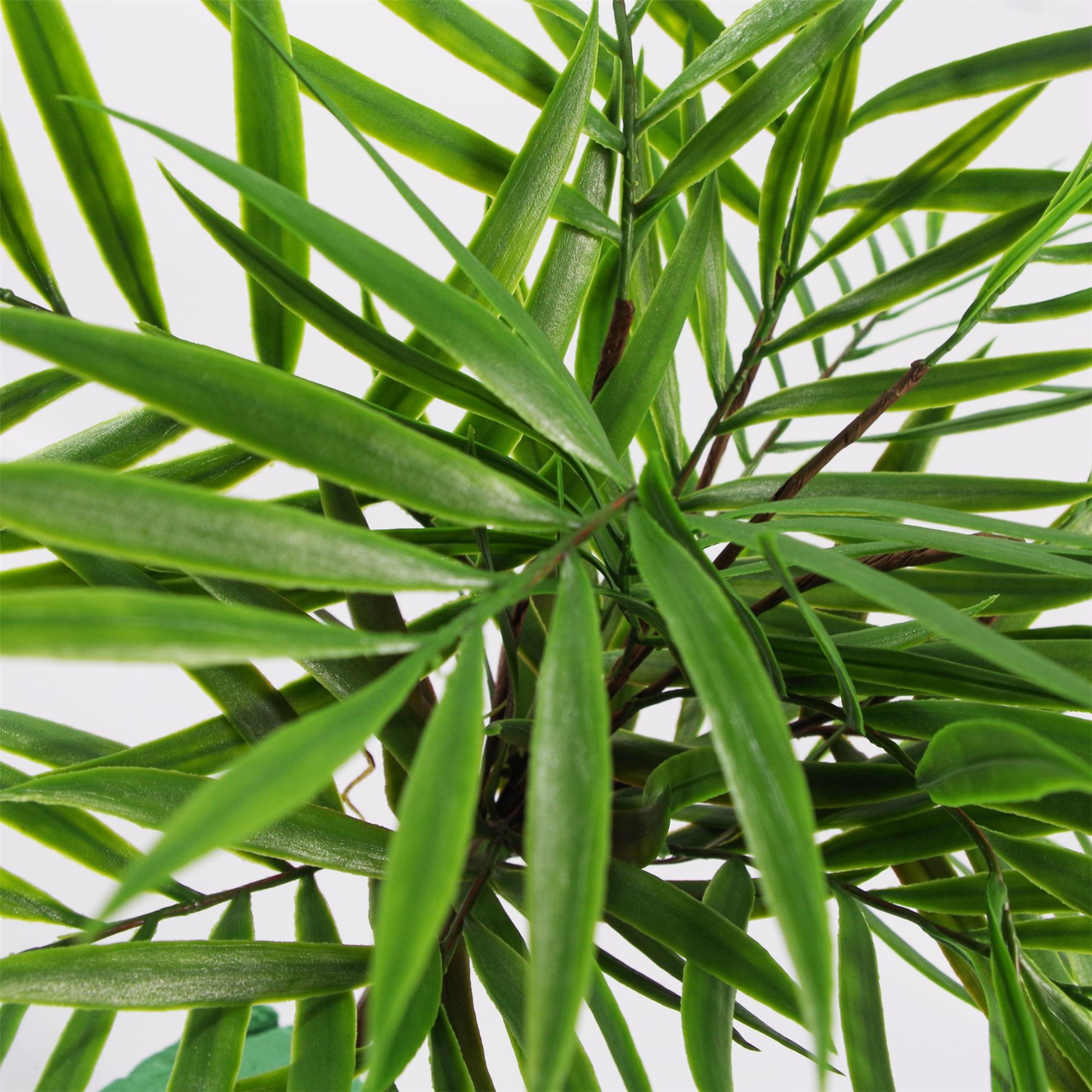40cm Artificial Bamboo Palm Bush Plant, Bare Stem, Unpotted by Leaf Design UK