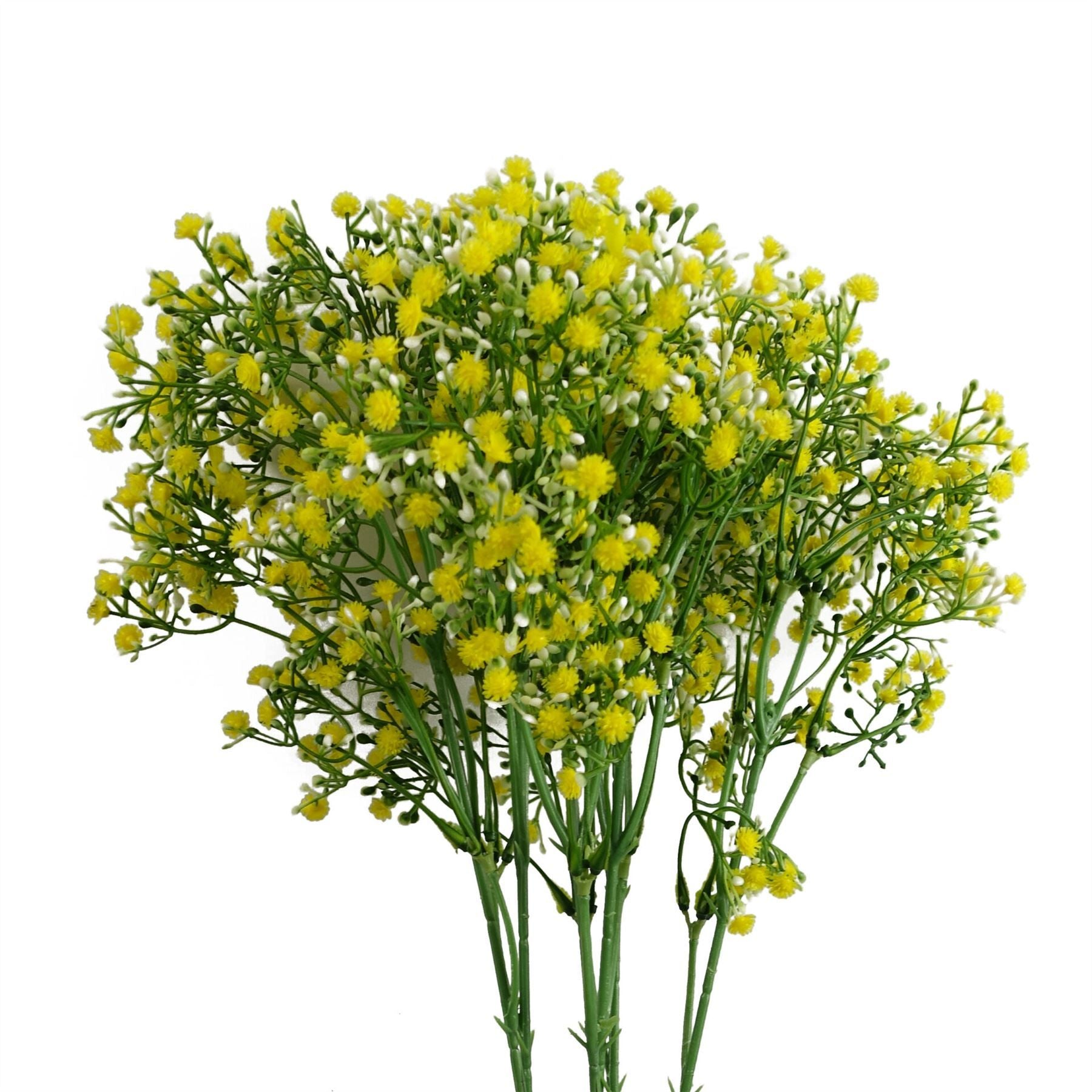 Leaf 55cm Yellow Artificial Gypsophila Stem