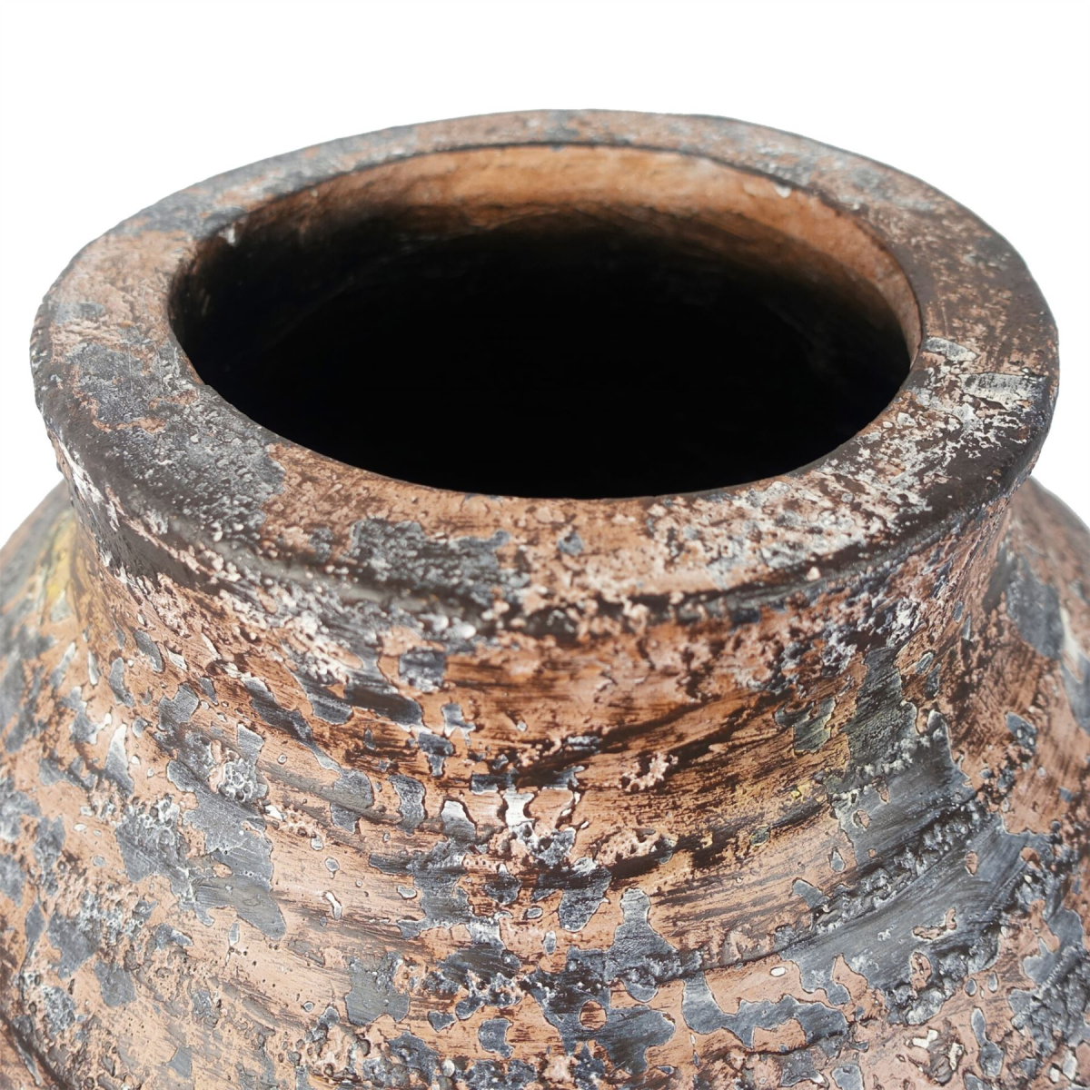 40cm x 32cm Aztec Textured Vase Fibreglass Composite Planter