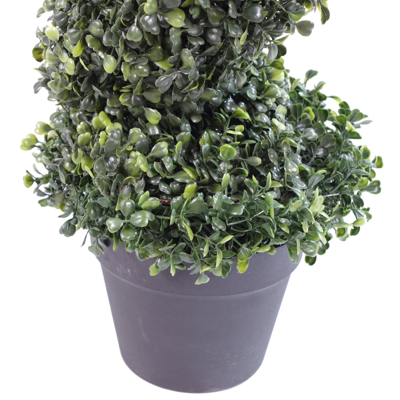 120cm Artificial Boxwood Spiral Topiary Tree in Weighted Pot