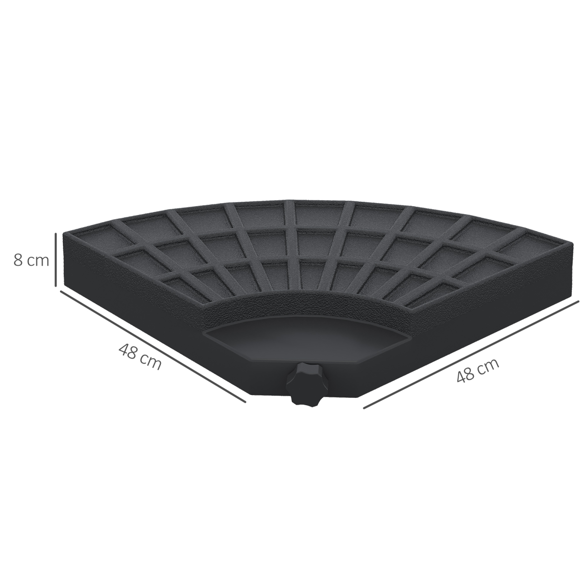 Outsunny 4-Piece Fillable Umbrella Weight Base for Cross Bases