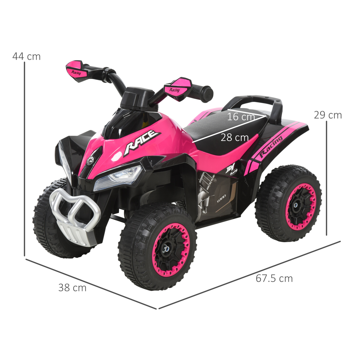 4-Wheel Toddler Foot-to-Floor Ride-On Car with Lights & Songs