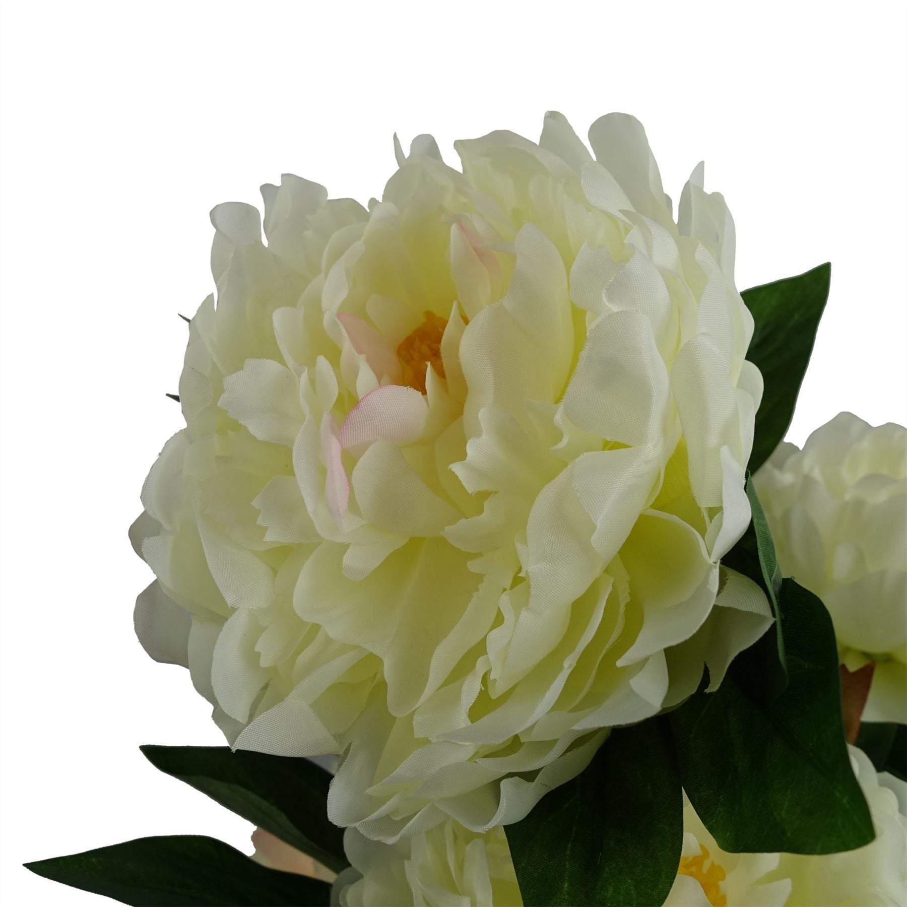 55cm Artificial White Peony Plant in Decorative Plastic Weighted Pot