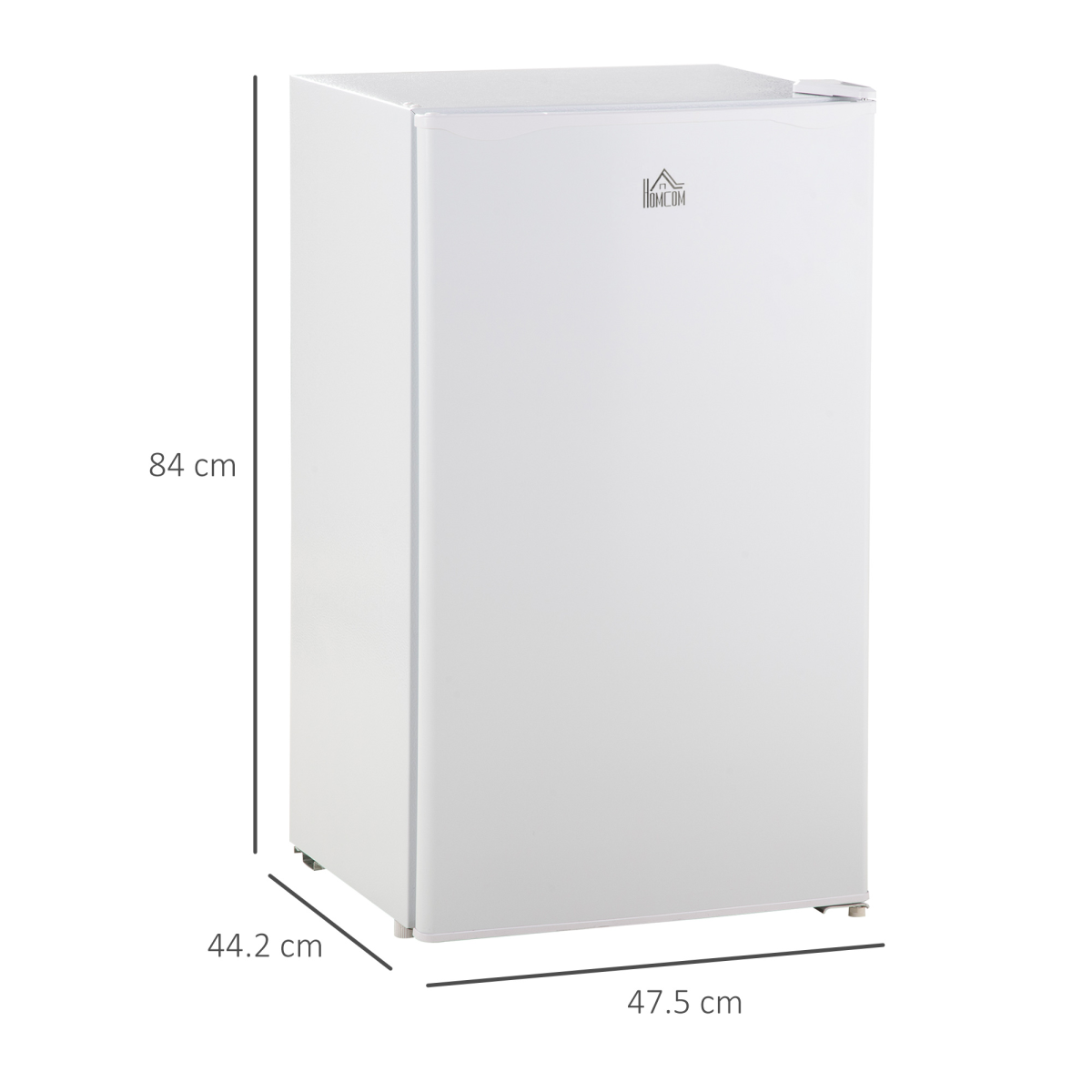 HOMCOM 91L Freestanding Under Counter Fridge with Chiller Box, Reversible Door, White