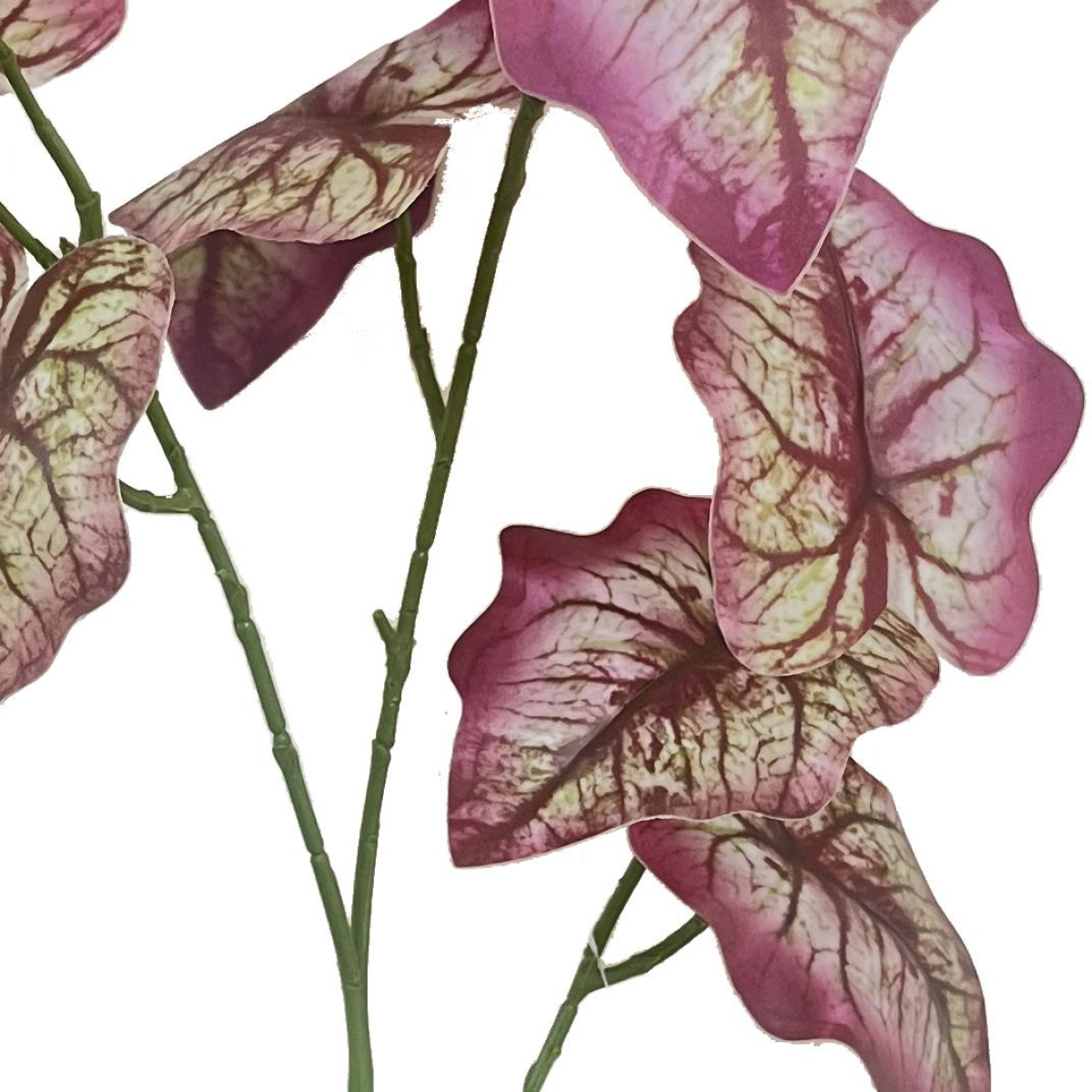 Leaf Pack of 6 x 85cm Artificial Purple Leaf Foliage with Wired Stem