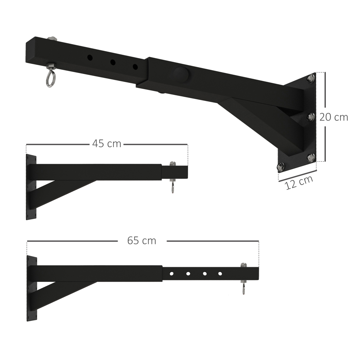 SPORTNOW 5-Length Adjustable Boxing Punch Bag Bracket, 60kg