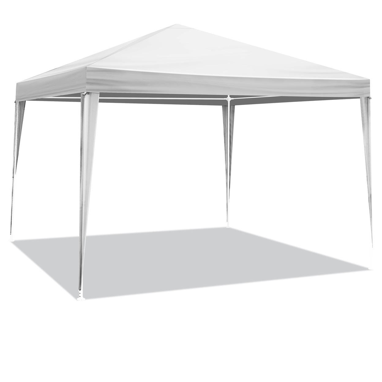 【Same Code 31052029】3 x 3m Three Sides Waterproof Tent with Spiral Tubes White