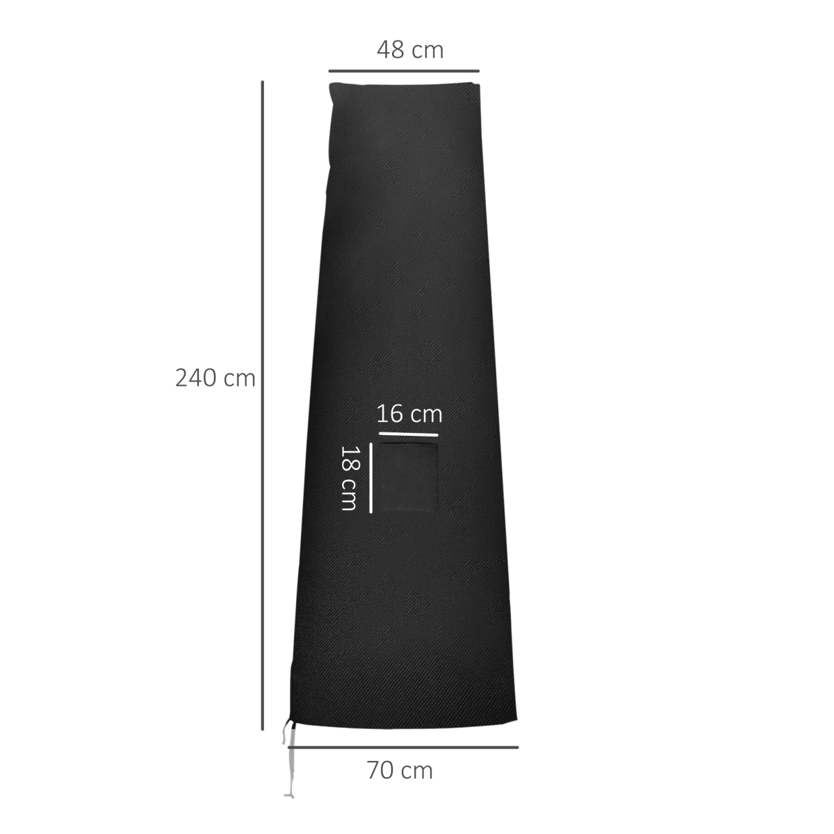 Outsunny 6.6ft Waterproof Parasol Umbrella Cover with Cord Locks