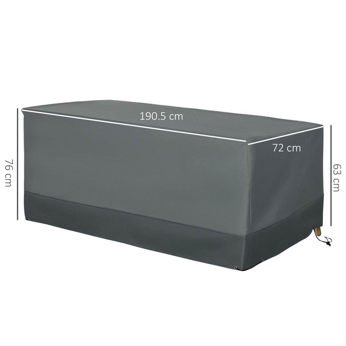 Outsunny 190 x 72cm Outdoor Furniture Cover, 600D Water & UV Resistant