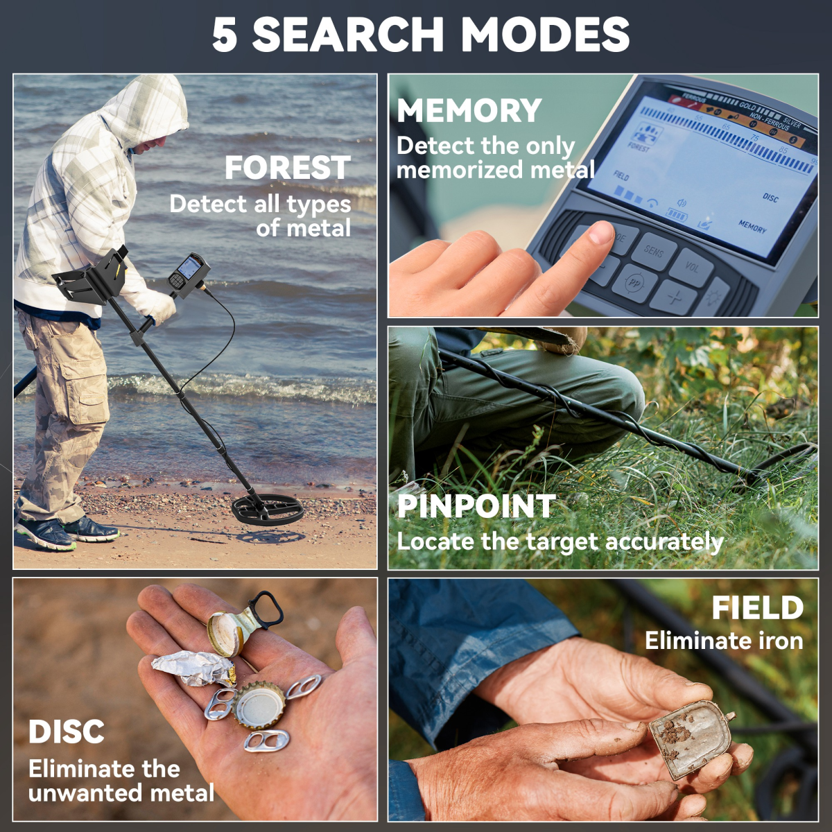 Outsunny Metal Detector with DSP Chip, LCD & 5 Detection Modes
